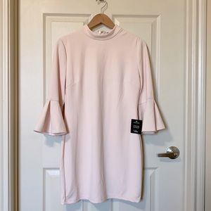 Lulus Pink Mock Neck Bodycon Dress